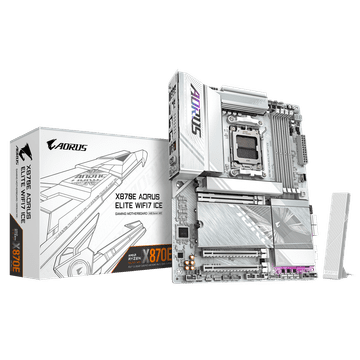 Gigabyte X870E AORUS ELITE WIFI7 ICE matična ploča, AM5 ATX, DDR5, WiFi7