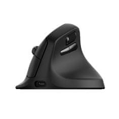 Keychron M5 miš, 8K, bežični, ergonomski, PixArt, crni (M5-A23)