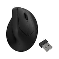 Keychron M5 miš, 8K, bežični, ergonomski, PixArt, crni (M5-A23)
