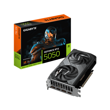 Gigabyte GeForce RTX 5050 Windforce OC 8G grafička kartica, 8GB GDDR6 (GV-N5050WF2OC-8GD)