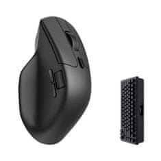 Keychron M6 miš, 1K, bežični, ultra tihi, PixArt, crni (M6S-A72)