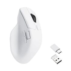 Keychron M6 miš, 1K, bežični, ultra tihi, PixArt, bijeli (M6S-B72)