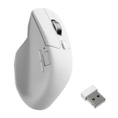 Keychron M6 miš, 1K, bežični, ultra tihi, PixArt, bijeli (M6S-B72)