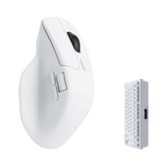 Keychron M6 miš, 1K, bežični, ultra tihi, PixArt, bijeli (M6S-B72)