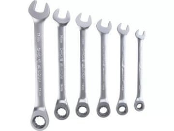 Total Ključevi s čegrtaljkom THT102RK566 ušice za oči, set od 6, 8-17 mm, industrijske