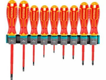 Total Odvijači THTIS596 električarski set 1000V, VDE, 9 dijelova, industrijski