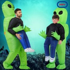 JOJOY® Napuhljiv kostim izvanzemaljac za Halloween i cosplay, zabavan kostim s ventilatorom | UFOMAN