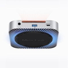 MiniLink 9in1 USB-C HUB adapter / docking stanica M.2 SSD, srebrna