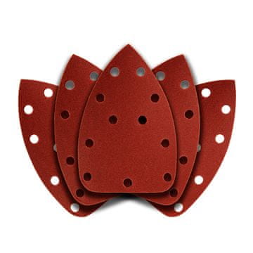 Brusni papir s čičkom delta 140 x 140 x 80 mm, K240, 5 kom., s rupama