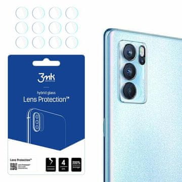 3MK Poklopac objektiva za Oppo Reno 6 Pro 4 komada crni