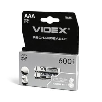 2 kom. nikal-metal hidridne baterije Videx komplet 1.2V 600mAh HR03