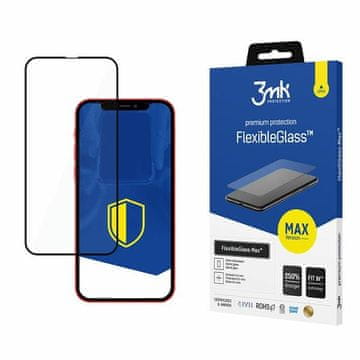 3MK Hibridno staklo za iPhone 13 Pro Max s ojačanim rubovima, crno