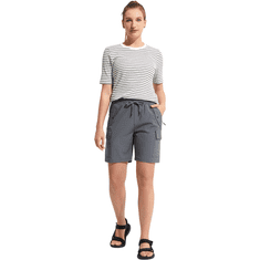 Nikcorp Ženske cargo kratke hlače sportske za trekking i trening, lagane i brzosušeće, sa šest džepova, sive boje, veličina M