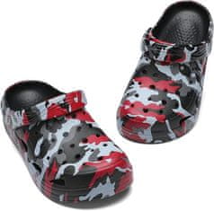 Nikcorp Dječje natikače zatvorene od pjene Milazzo, crvene vrtne klompe s protukliznim potplatom, lagane i udobne, 29-30 EU