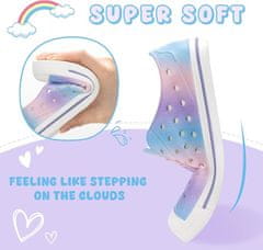 Nikcorp Cipele za vodu za djecu, zatvorene natikače od EVA gume, protuklizne, brzosušeće, šarene, veličina 20 EU, za plažu i bazen