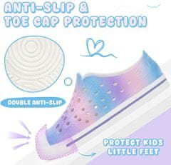 Nikcorp Cipele za vodu za djecu, zatvorene natikače od EVA gume, protuklizne, brzosušeće, šarene, veličina 20 EU, za plažu i bazen