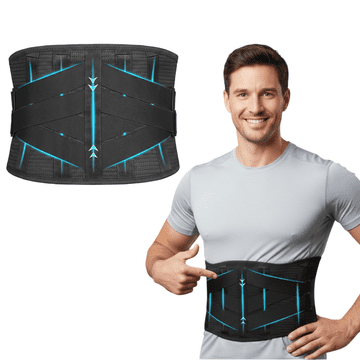 Nikcorp Ortopedski lumbalni pojas za kralježnicu, stabilizacijski steznik sa 7 potpora za ublažavanje boli, išijas i diskopatiju