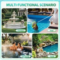 Nikcorp Mrežica za čišćenje bazena duboka i dvoslojna, ojačani aluminijski okvir, univerzalna najlonska mreža za lišće i nečistoće