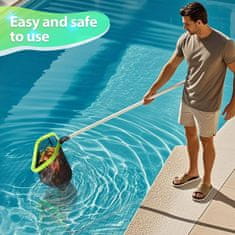 Nikcorp Mrežica za čišćenje bazena duboka i dvoslojna, ojačani aluminijski okvir, univerzalna najlonska mreža za lišće i nečistoće