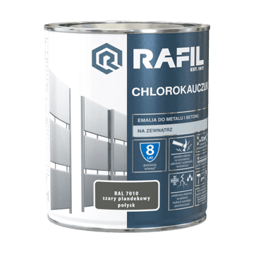 Śnieżka RAFIL Klorirana guma, siva, sjajna, RAL7010, 0,75L