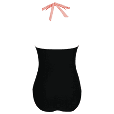 Nikcorp Jednodijelni kupaći kostim ženski s push-up efektom, oblikujući dizajn s naborima za trbuh, V-izrez, ružičasti, veličina S