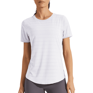 Nikcorp Ženska majica za jogu i trening, sportska majica kratkih rukava, brzosušeća i prozračna, bijela boja, veličina XS