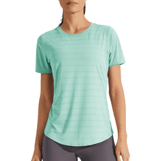 Nikcorp Ženska sportska majica za jogu i fitness, kratki rukav, brzosušeći materijal, prozračna, okrugli izrez, zelena, veličina S