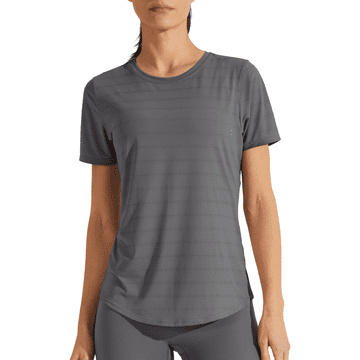 Nikcorp Ženska sportska majica za jogu i trening, brzosušeća, kratki rukavi, prozračna, mekana i elastična, siva boja, veličina S