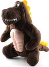 Nikcorp Plišana igračka za pse Dinosaur 20 cm, interaktivna zvučna žvakalica s piskalicom i šuškavim elementima, za njegu zubi i desni