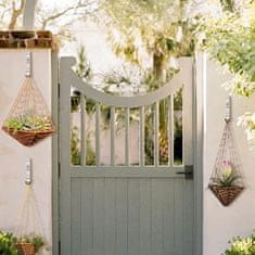 Nikcorp Zidna vješalica za odjeću, set 6 komada, metalna kuka nosivosti 16 kg, otporna na koroziju, srebrna boja, za kupaonicu i hodnik