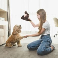 Nikcorp Plišana igračka za pse Dinosaur 20 cm, interaktivna zvučna žvakalica s piskalicom i šuškavim elementima, za njegu zubi i desni