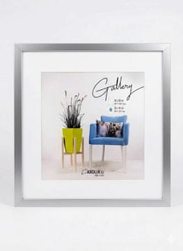 Nikcorp Okvir za fotografije 50x50 cm, srebrni, moderan zidni okvir sa sintetičkim staklom i HDF pločom, elegantan dizajn