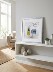 Nikcorp Okvir za fotografije 50x50 cm, srebrni, moderan zidni okvir sa sintetičkim staklom i HDF pločom, elegantan dizajn