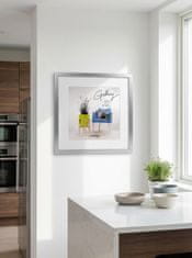 Nikcorp Okvir za fotografije 50x50 cm, srebrni, moderan zidni okvir sa sintetičkim staklom i HDF pločom, elegantan dizajn