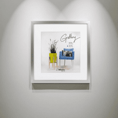 Nikcorp Okvir za fotografije 50x50 cm, srebrni, moderan zidni okvir sa sintetičkim staklom i HDF pločom, elegantan dizajn