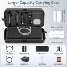 Nikcorp Zaštitna torbica za Nintendo Switch 2, velika putna torba, tvrda EVA futrola, 28 utora za igre, prostor za pribor, crna