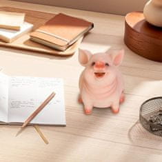 Nikcorp Kasica prasica za novac velika ružičasta figura od smole 21 cm, edukativna štednja za djecu s otvorom na dnu i njušci