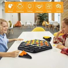 Nikcorp Triggle strateška društvena igra s gumicama, 3D logička mozgalica za djecu i odrasle, set s pločom i pijunima, ABS plastika