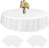 Nikcorp Okrugli stolnjak 213 cm, set 10 komada, bijeli jednokratni stolnjaci od PEVA materijala za vjenčanja, proslave i bankete