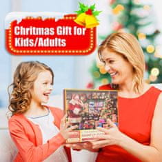 Nikcorp Adventski kalendar puzzle 1008 elemenata, Božićna slagalica 24 kutije, motiv Djedov dar, dimenzije 70x50 cm, blagdanski set 2025.