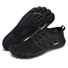 Nikcorp Obuća za vodu Racqua za zimsko kupanje i plažu, protiv ježinaca, barefoot dizajn, brzosušeća, crna, veličina 35