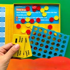 Nikcorp Logička igra 4 u nizu, magnetska putna igra za automobil, edukativna dječja igra za razvoj strategije, 40 elemenata