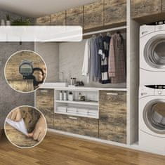 Nikcorp Samoljepljiva tapeta za namještaj i zidove, tamni hrast, PVC vinilna folija, vodootporna, tekstura drva, 90 x 300 cm