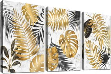 Nikcorp Zidna slika na platnu s drvenim okvirom, moderna apstrakcija, 40x60 cm, set od 3 komada, dekoracija za dnevni boravak i ured