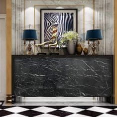 Nikcorp Samoljepljiva folija crni mramor za radne ploče i namještaj, vodootporna PVC naljepnica, dizajn kamena, 40 cm x 10 m