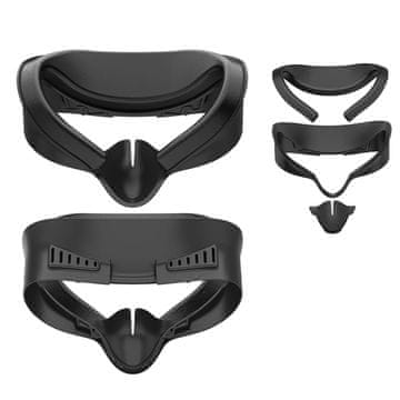 Nikcorp Maska za lice za Meta Quest 3S s pjenom od PU kože, ventilirano sučelje s blokadom svjetla protiv zamagljivanja, crna boja