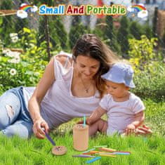 Nikcorp Drveni sorter oblika i boja Montessori edukativna igračka od bukovog drveta za razvoj fine motorike i logike, dugin set blokova