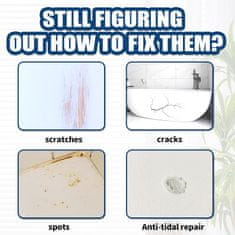 Nikcorp Emajl za popravak kade i pločica, univerzalni set za reparaciju keramike i sanitarija, 60ml, bijeli visoki sjaj, brzo sušenje