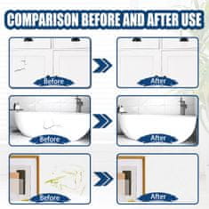 Nikcorp Emajl za popravak kade i pločica, univerzalni set za reparaciju keramike i sanitarija, 60ml, bijeli visoki sjaj, brzo sušenje