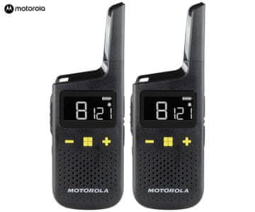 Motorola XT185 walkie-talkie set, 2-KIT, PMR446, do 8 km, IP54, crni + pribor